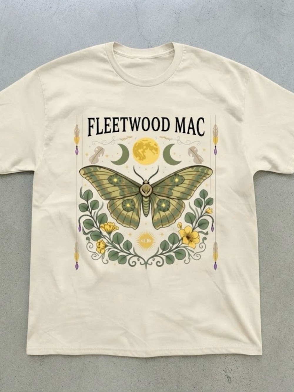 Fleetwood Mac Moth Moon Phase Graphic Gildan T-shirt